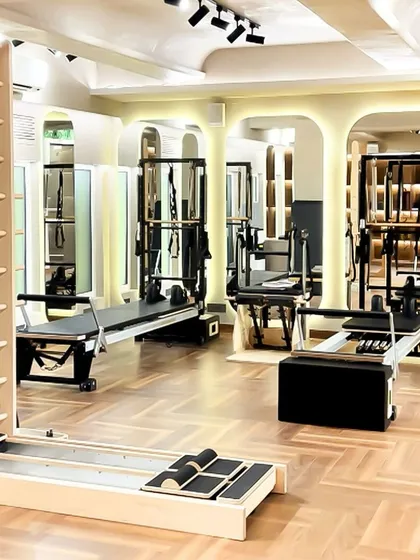 Welcome to your wellness sanctuary. We have meticulously designed our studio to be a clean, calming, and inspiring space, fully equipped with state-of-the-art reformers and tools for your practice.
