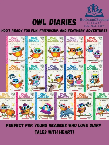 Whoo's ready for fun? The "Owl Diaries" series follows Eva Wingdale and her feathered friends on their tree-mendous adventures. These charming, diary-style chapter books are packed with colorful illustrations and heartwarming life lessons.