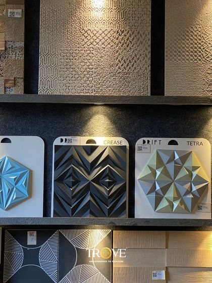 A closer look at our collection of 3D and textured tiles. These geometric and abstract designs in various colors and finishes can transform a flat wall into a dynamic masterpiece.