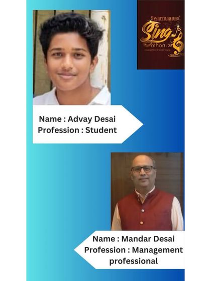 Congratulations to these finalists, a student and a management professional. Our competition truly shows that anybody can sing.