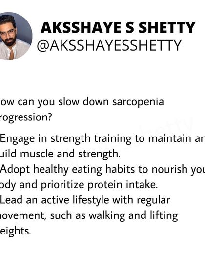 Sarcopenia is the age-related loss of muscle mass and strength. I explain how an inactive lifestyle speeds it up and why strength training and a protein-rich diet are crucial for slowing its progression and aging well.