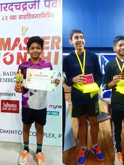 A tale of two tournaments. Jayden Noronha's silver medal at the State Open Championship and his gold medal win at the Manora Badminton Academy Tournament.