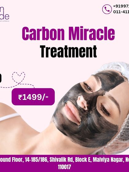 We are offering our most popular Carbon Miracle Treatment at a special price of just Rs. 1499. Book your appointment today for an instant glow.