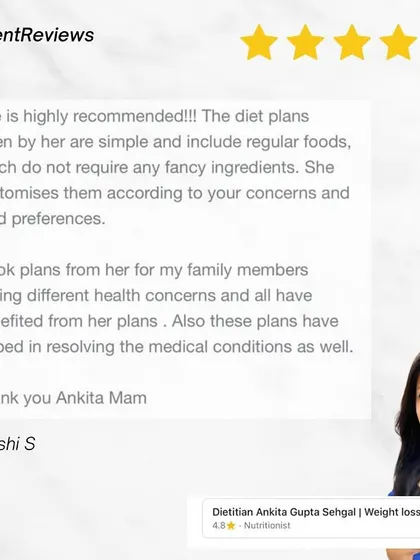 This review from Aakshi makes me proud. She highlights that my plans use simple, regular foods and are customized for different health concerns, benefiting her entire family.