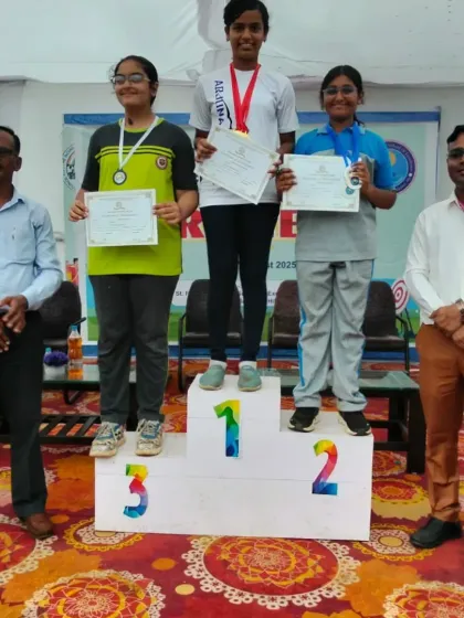 This is what we train for. Moments like these, standing on the podium at the ICSE Regional Archery Competition, make all the practice worthwhile. I am so proud of our young archers for their performance and sportsmanship.