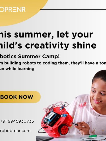 This summer, let your child's creativity shine. At our robotics camp, they'll have a ton of fun while learning to build and code their own robots.