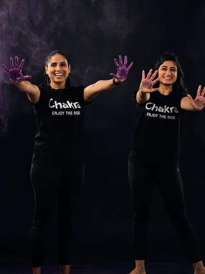 Four years of sweat, smiles, and community. This photo captures the vibrant, colorful energy that defines Chakra. We are so thankful for every person who has been a part of our journey.