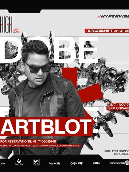 My personalized flyer for the Spaceshift afterparty at High Ultra Lounge, where I was a featured artist alongside Dobe.