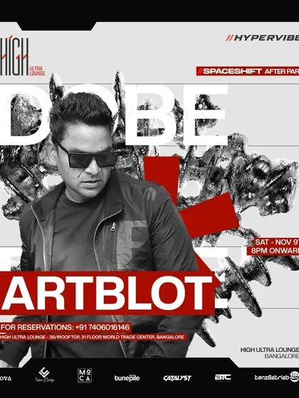 My personalized flyer for the Spaceshift afterparty at High Ultra Lounge, where I was a featured artist alongside Dobe.