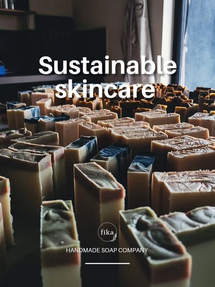 Simple changes can bring big changes for our planet. This image of my studio filled with curing soaps represents my commitment to sustainable skincare and a safe, eco-friendly routine.