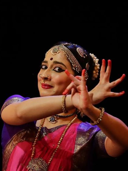 A graceful pose by Sunidhi during her performance at the Kanasu festival.