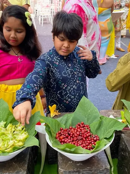 Children enjoying the treats at my 'Back to School' counter. It's always a joy to see the younger guests, and even the adults, delight in these nostalgic candies and snacks.