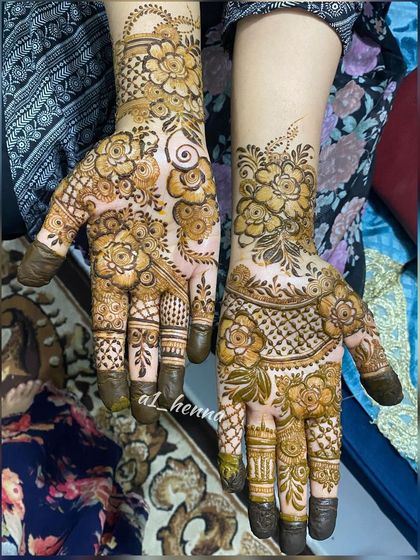 A beautiful floral design with a spiral element, adding a touch of modern flair.