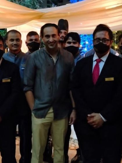 My team and I with Mr. Rahul Kanwal, News Director of India Today & Aaj Tak. It was a pleasure serving him and his guests.