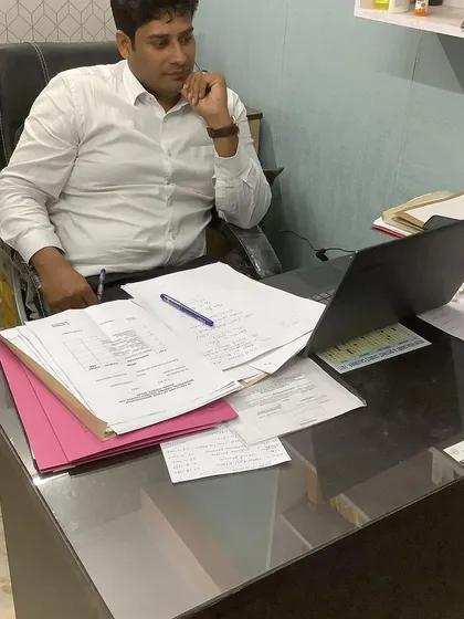 A moment of reflection while working on a complex civil litigation matter. Finding the right legal strategy requires deep thought and careful consideration of all facts.