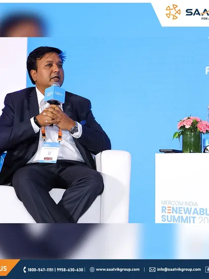 Our CEO, Mr. Prashant Mathur, speaking at the Mercom India Renewables Summit 2025, highlighting the need to fortify India’s domestic manufacturing base for a self-reliant solar future.