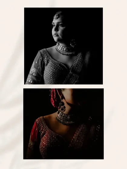 Moody and artistic portraits from a royal wedding in Pushkar. We use dramatic lighting to create elegant and timeless images that reflect the heritage and grandeur of the location.