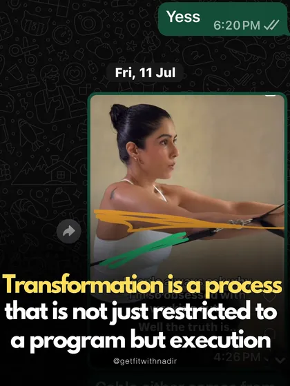 A screenshot of my communication with a client, showing how we focus on the process of execution, not just the program. Transformation is in the details.
