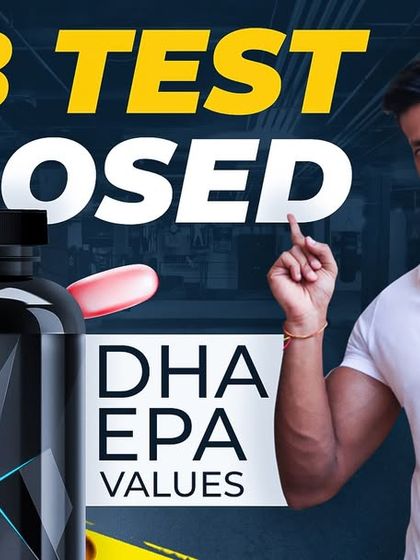 Thumbnail for my lab test video exposing the heavy metals and DHA/EPA values in MuscleBlaze fish oil.