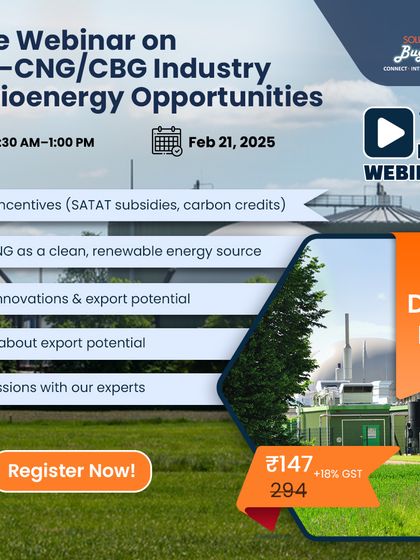 This "6 Days Left" ad for our Bio-CNG webinar frames the opportunity within India's push for a $10 billion green energy economy. It encourages entrepreneurs to build a future-ready renewable energy business with our help.