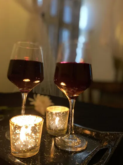 It's all about the little details. A quiet evening with a glass of wine and the warm glow of candles is the perfect way to reconnect and unwind together in your own private space.