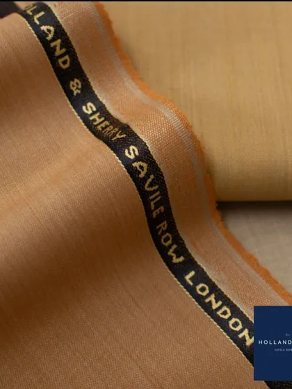 The selvedge of this fabric from Holland & Sherry of Savile Row is a mark of its authenticity and superior quality. I use only the best materials for my clients.