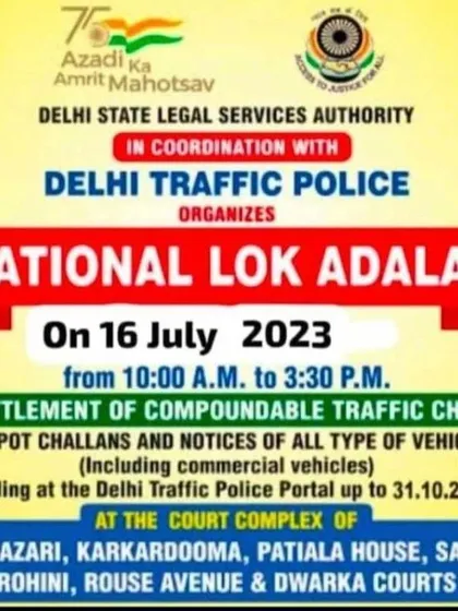 I believe in making the legal system more accessible. This is an announcement for a National Lok Adalat, an effective forum for settling matters like traffic challans efficiently. I help clients navigate these processes to resolve their issues quickly.