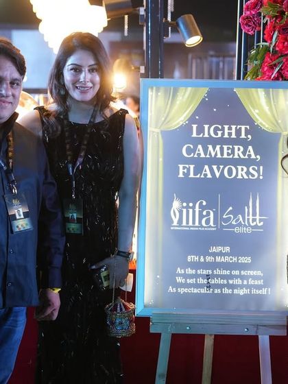 Light, Camera, Flavors! Our team posing at the IIFA 2025 event, ready to serve a spectacular feast to the stars. We pride ourselves on bringing culinary excellence to high-profile events.