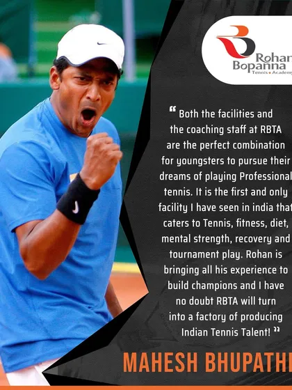 We are honored to have the endorsement of Indian tennis legend Mahesh Bhupathi. He recognizes our academy as a unique facility in India that provides a complete ecosystem for professional tennis, including fitness, diet, mental strength, and recovery.