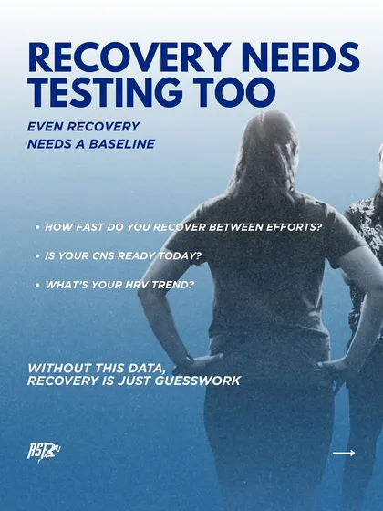 Recovery needs testing too. Without data on how fast you recover or what your HRV trend is, any recovery plan is just guesswork.