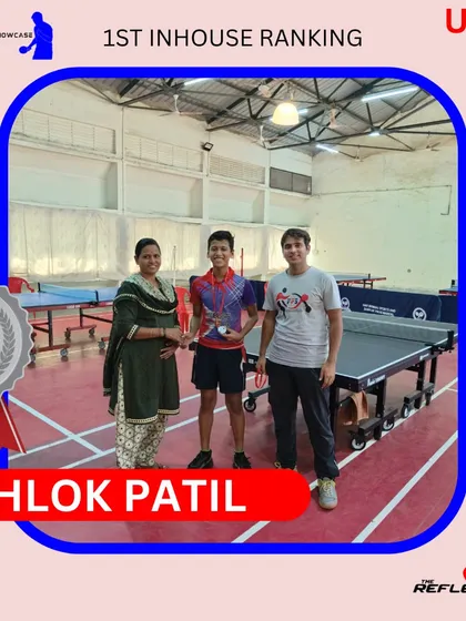 Well done, Shlok Patil, for fighting hard and winning the Silver Medal in the Under 15 boys' category at our Spinorama Showcase.