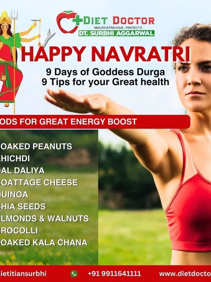 To boost your energy, especially during fasting periods, I recommend nutrient-dense foods like soaked peanuts, dalia, quinoa, and soaked kala chana.