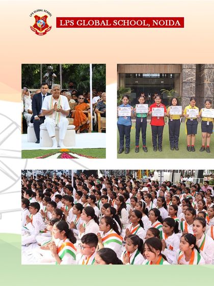 Our school choir had the honor of performing at the 155th Gandhi Jayanti celebration organized by Gandhi Smriti and Darshan Samiti. This collage captures the prestige of the event, attended by the Hon’ble Vice President.