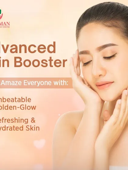 My Advanced Skin Booster treatment is designed to give you an unbeatable golden glow. It leaves your skin feeling refreshed, hydrated, and visibly radiant.