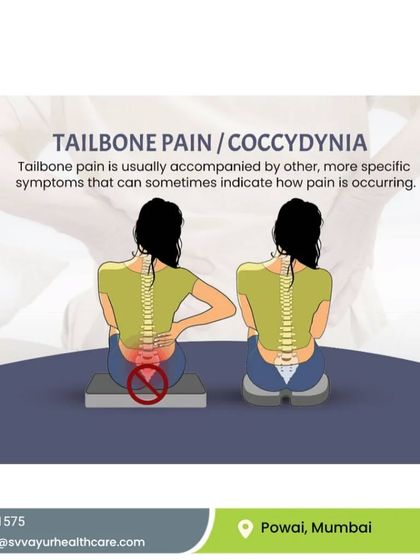 Tailbone pain, or Coccydynia, can be debilitating. Our physiotherapy and Ayurvedic treatments are designed to reduce inflammation and correct postural issues that contribute to this specific type of lower back pain.