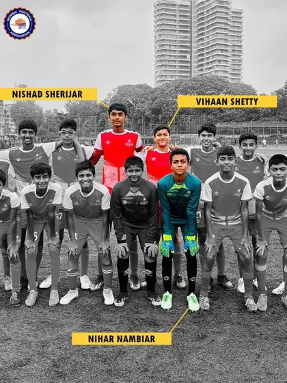 The Oscar Foundation U-13 team, featuring our nominated players Vihaan Shetty, Nishad Sherigar, and Nihar Nambiar.