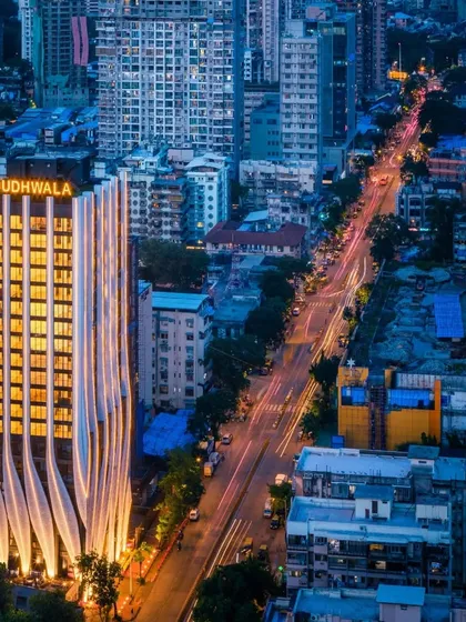 This aerial shot captures the ID Origins tower and the surrounding city, illustrating how our design contributes to the evolving urban landscape of Mumbai.