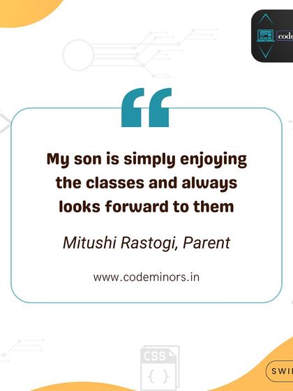 "My son is simply enjoying the classes and always looks forward to them," says parent Mitushi Rastogi. This feedback is a testament to the fun, project-based learning environment I create.