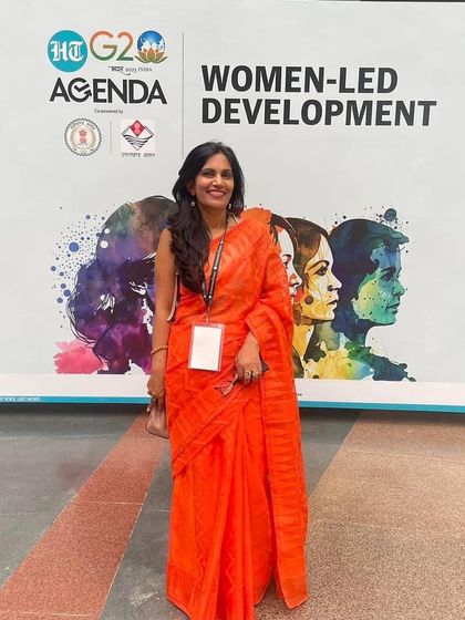 At the Hindustan Times G20 Agenda event on Women-Led Development. It's inspiring to be in a room full of powerful women shaping the future.