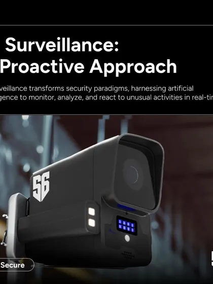 This is our AI Cam One, the core of our proactive security system. Designed and manufactured in India, it uses advanced AI to analyze its surroundings in real-time, distinguishing real threats from false alarms.