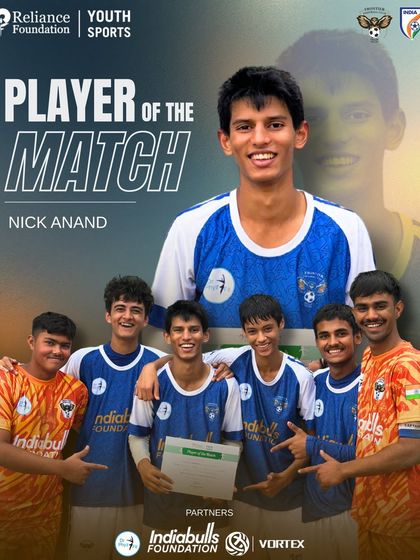 Another Player of the Match award, this time for Nick Anand. We consistently produce standout players who make an impact in every game.