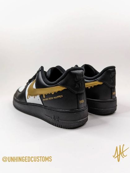 The back view of the Budweiser AF1s, showing the tagline and personalized initials for each employee.