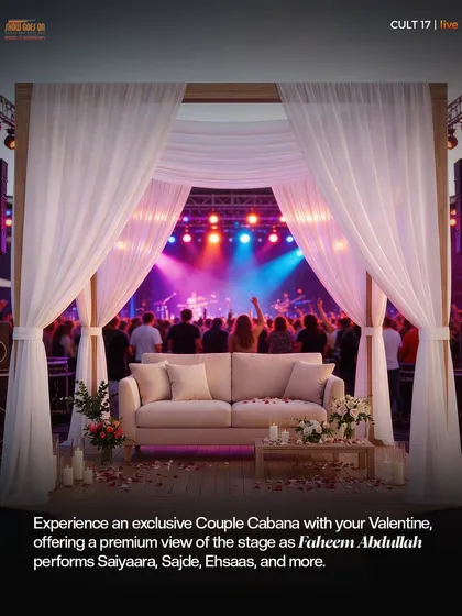 I design exclusive VIP experiences that offer unparalleled comfort and views. This private couple cabana provides a premium, intimate space to enjoy a concert, showcasing my ability to cater to every type of guest.