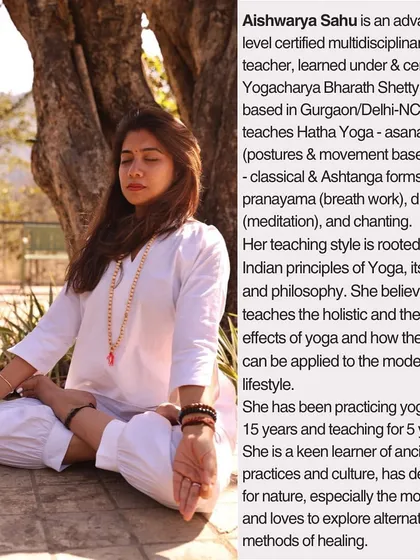 I am an advanced level certified teacher, but I am forever a student. My teaching style is rooted in ancient Indian principles, which I adapt for modern life to offer a truly holistic and therapeutic experience.