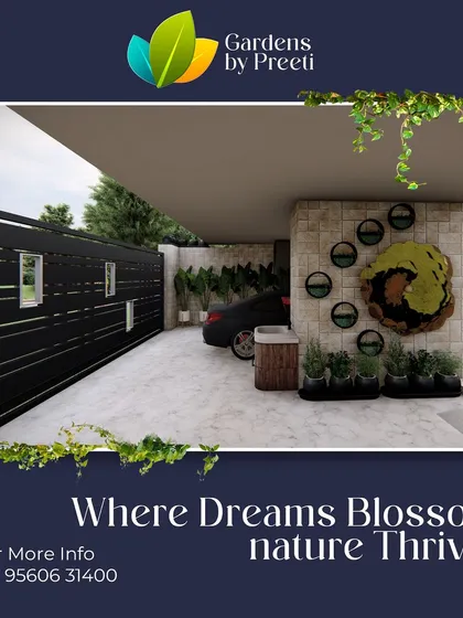 Even a carport can be a place of beauty. We designed this space with a custom moss wall art installation, turning a purely functional area into a green and welcoming entrance.