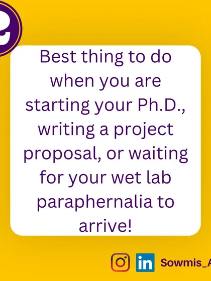 Writing a review article is the perfect thing to do when you're just starting your PhD, waiting for lab equipment to arrive, or writing a project proposal. It forces you to dive deep into the existing literature and understand the landscape of your field.