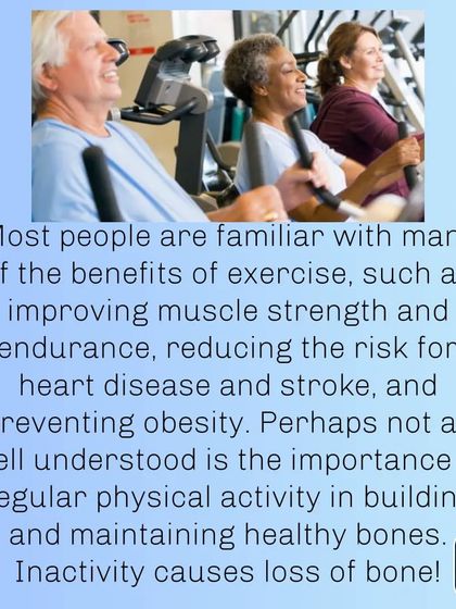 Exercise is crucial for building and maintaining healthy bones. Inactivity leads to bone loss and conditions like osteoporosis.