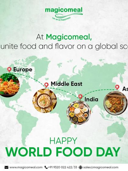 On World Food Day, I celebrate my mission to unite food and flavor on a global scale. This map showcases the diverse cuisines I offer, from European and Middle Eastern to a wide variety of Asian and Indian dishes.