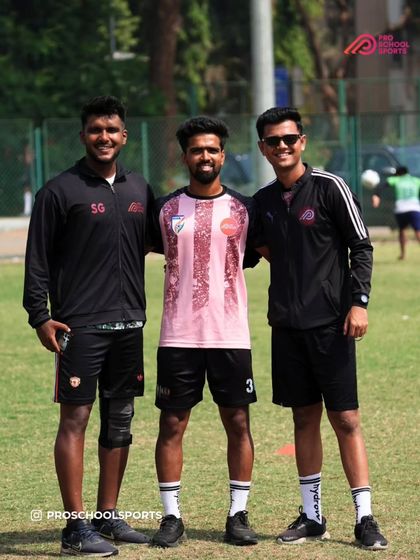Three of our coaches together on the field, the backbone of our academy.