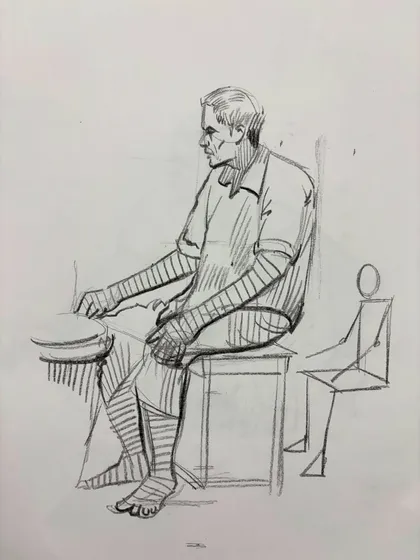 A collection of my figure drawing demonstrations from online classes and practice sessions. Each sketch is an opportunity to study the human form, capturing different poses, gestures, and scenes from daily life.